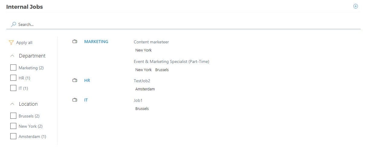 Internal jobs